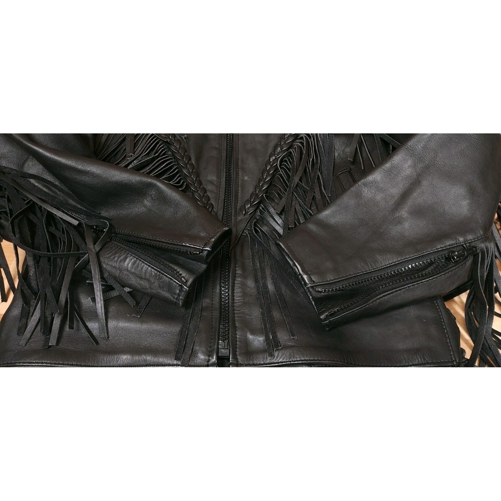 Vintage Wilson Leather Jacket Fringe Western Womens Size 12 - Picture 6 of 14